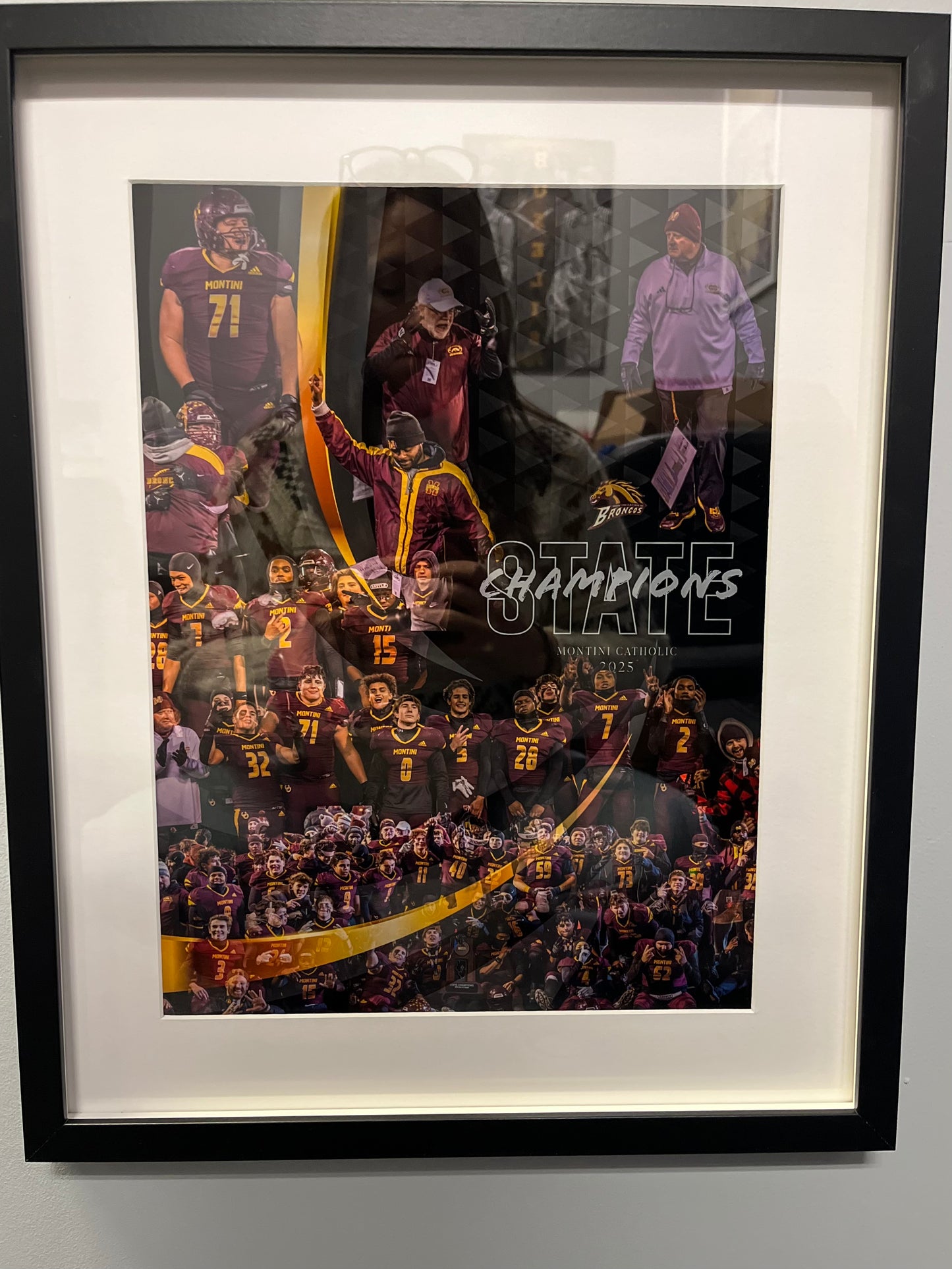 16x20 Framed - Montini Football State Champions Fine Art Print - 2025
